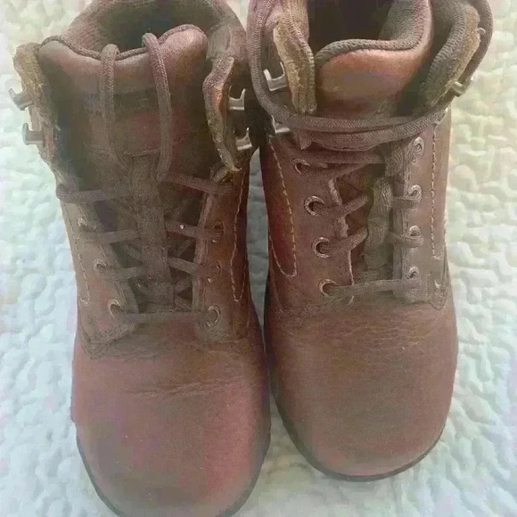 Women’s Hytest steel toe brown leather lace up boots size 7 safety footwear - Picture 3 of 9